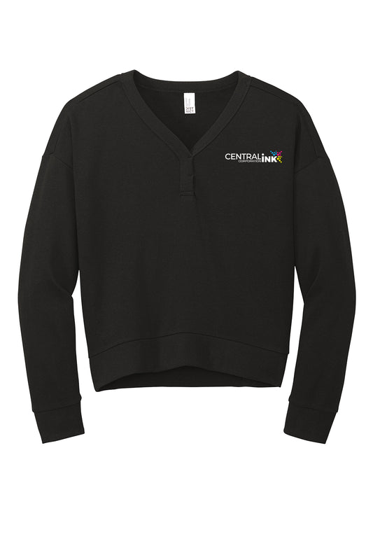 District® Women’s Perfect Tri® Fleece V-Neck Sweatshirt