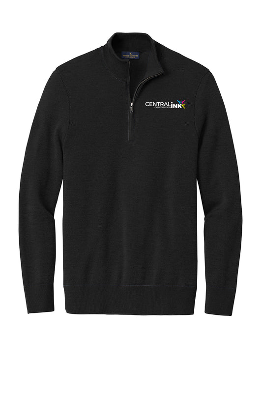 Brooks Brothers® Washable Merino Birdseye 1/4-Zip Sweater